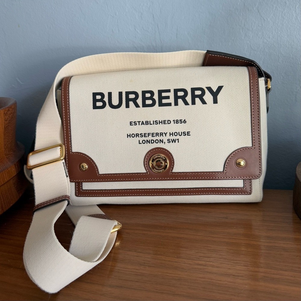 Burberry Horseferry Print Canvas Note Shoulder Crossbody Bag